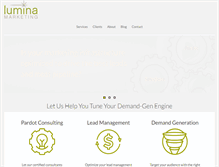 Tablet Screenshot of luminamarketing.com